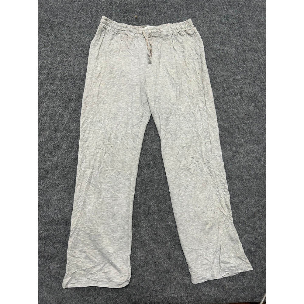 Live Love Lounge Pajama Pants Womens Size L Gray Heather Stretch Drawstring